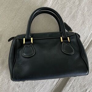 J. CREW Small Black Leather Satchel